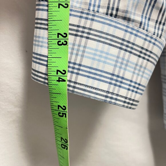 LL Bean Traditional Fit Blue Plaid Long Sleeve Button Down Men Shirt 16 1/2 - 33 - Picture 9 of 11